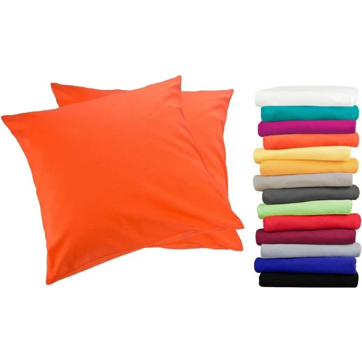 MOON Kissenbezug / Seitenschläferkissenbezug, 2er Pack, 100% Baumwolle, Linon, Orange, 40x40 – Bild 5