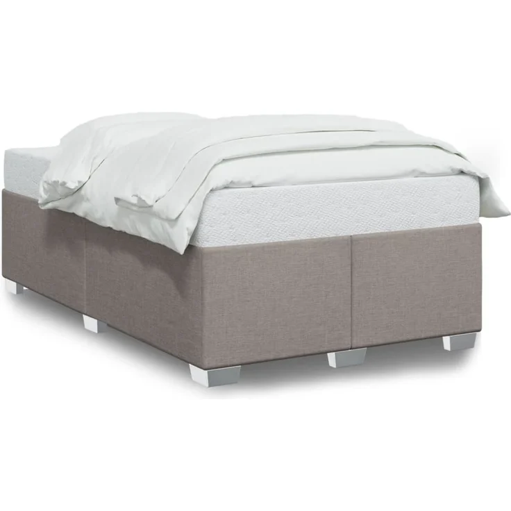 vidaXL Bettgestell ohne Matratze Taupe 120x200 cm Stoff 3284468 – Bild 1