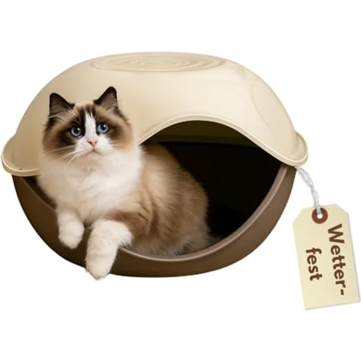 GarPet Katzenzelt Katzen Höhle Haus Hunde Hütte outdoor Wetterfest Korb Wurfkiste – Bild 2