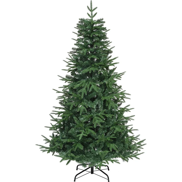 YITAHOME 212cm Premium Künstlicher Weihnachtsbaum, ca. 1100 Spitzen PE Spritzguss & PVC, Naturgetreu Tannenbaum mit Metallständer & Klappsystem, Schnellaufbau für Zuhause Geschäfte, 212 x Φ105cm