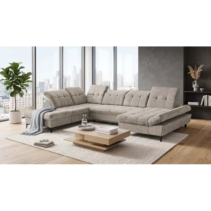 Wohnlandschaft Mercy ED Exciting Design mit Schlaffunktion
