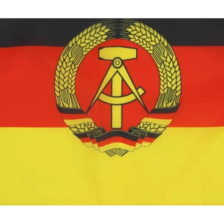 AZ FLAG Flagge DEUTSCHE DEMOKRATISCHE Republik 45x30cm mit Kordel - DDR Fahne 30 x 45 cm - flaggen Top Qualität – Bild 3