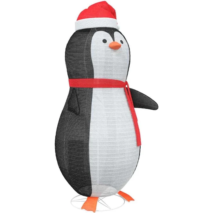 vidaXL Schnee-Pinguin Figur Warmweiß 78 x 178 cm Stoff 600 LEDs 42018966 – Bild 4