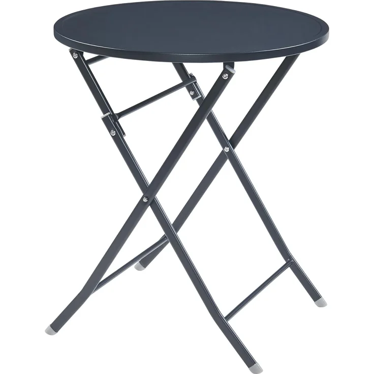Klapptisch Sande Stahl 71xØ62 cm Schwarz [en. casa] – Bild 3