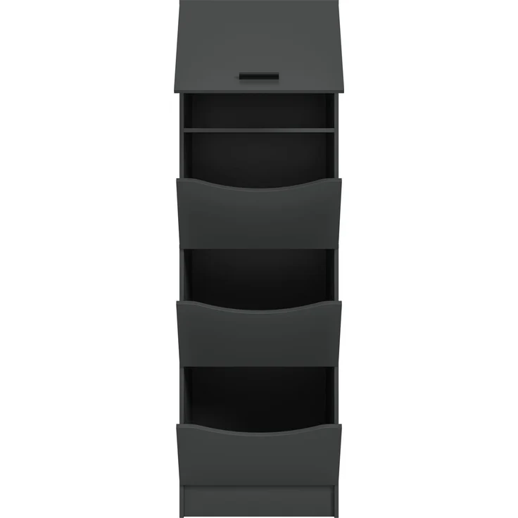 Wäscheschrank (B/H/T: 50x195x62 cm) in anthrazit Nachbildung – Bild 3