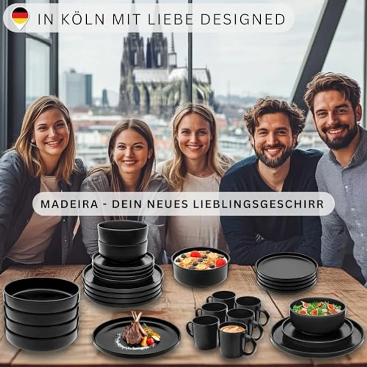 Sänger Kombiservice Madeira, 30-teiliges Geschirrset aus Steingut mit kratzfester Oberfläche – Bild 6