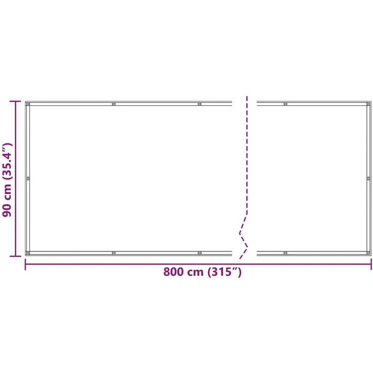 vidaXL Balkonsichtschutz Bordeauxrot 90x800 cm 42030898 – Bild 6