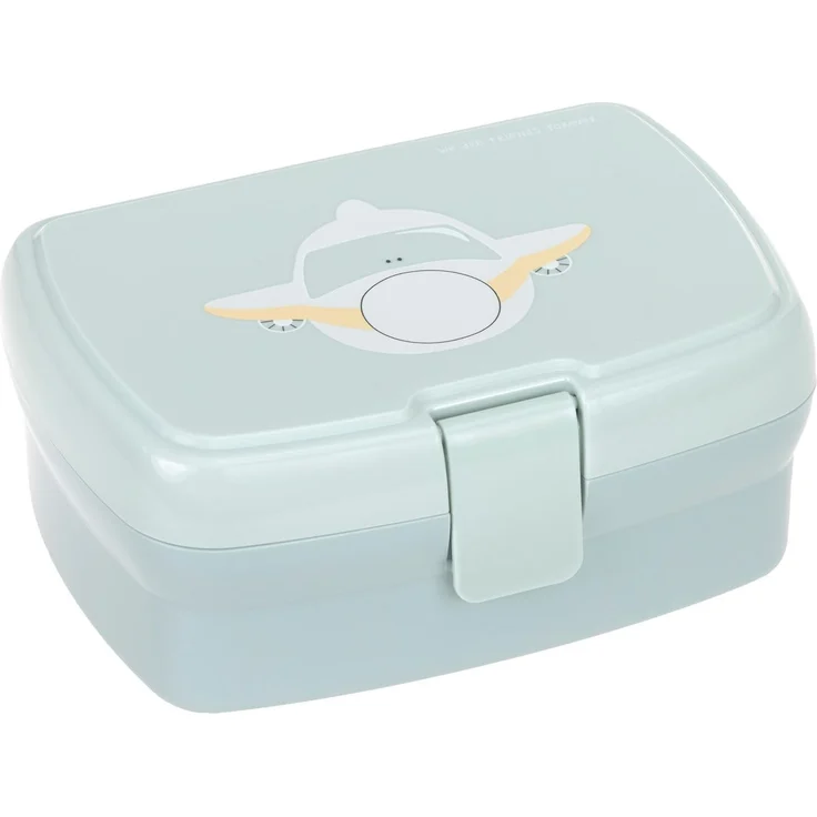 LÄSSIG Kinder Lunchbox Brotdose mit herausnehmbarer Unterteilung, BPA-frei/Lunchbox Tiny Drivers Airplane