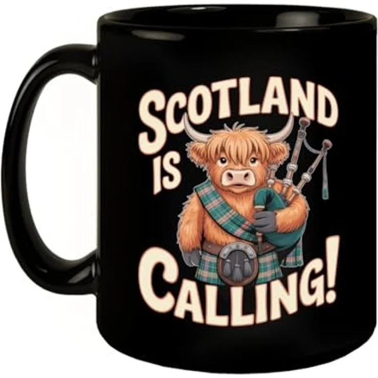 speecheese Tasse Scotland is calling! Tasse mit Highland-Kuh-Motiv – Bild 2