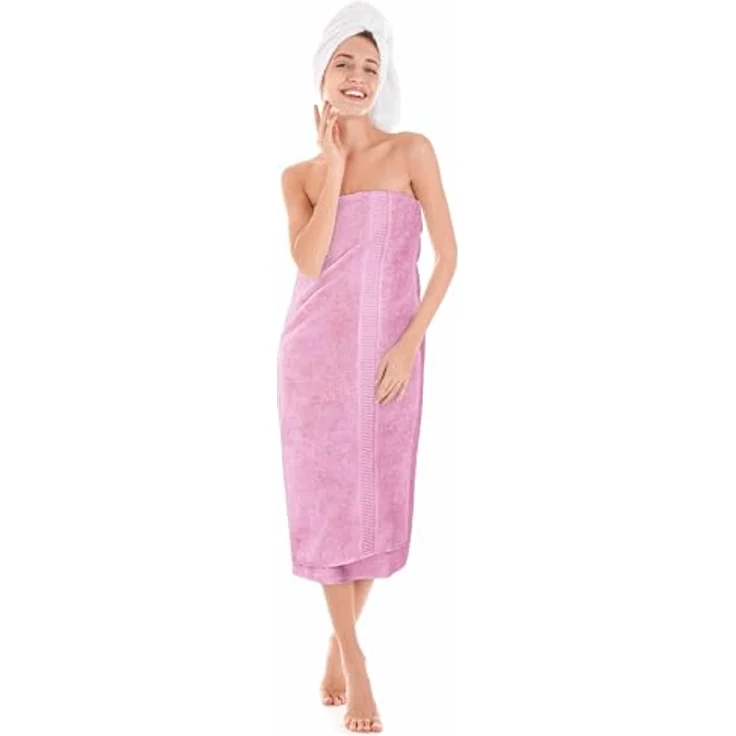 Utopia Towels 2er Badetücher Duschtücher Groß Baumwolle 90 x 180 cm Rosa | mit Aufhänger, Saunatücher, Badehandtücher Groß – Bild 9