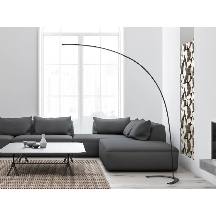 Trio Leuchten 'Shanghai' LED-Bogenlampe mit Dimmfunktion, LED fest integriert, Warmweiß, mit Fußdimmer