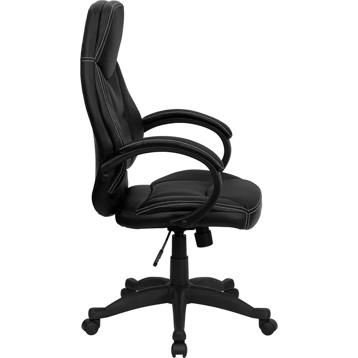 Flash Möbel h-hlc-0005-high-1b-gg Hohe Rückenlehne schwarz Leder modernes Bürostuhl – Bild 8