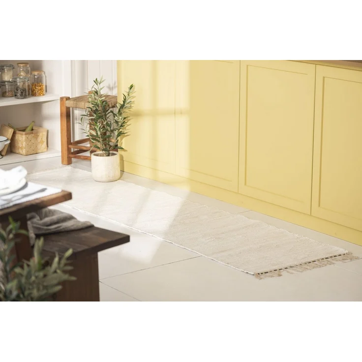 Ib Laursen - Teppich Läufer Wohnraum 60x250cm Baumwolle Creme 65031-01 – Bild 3