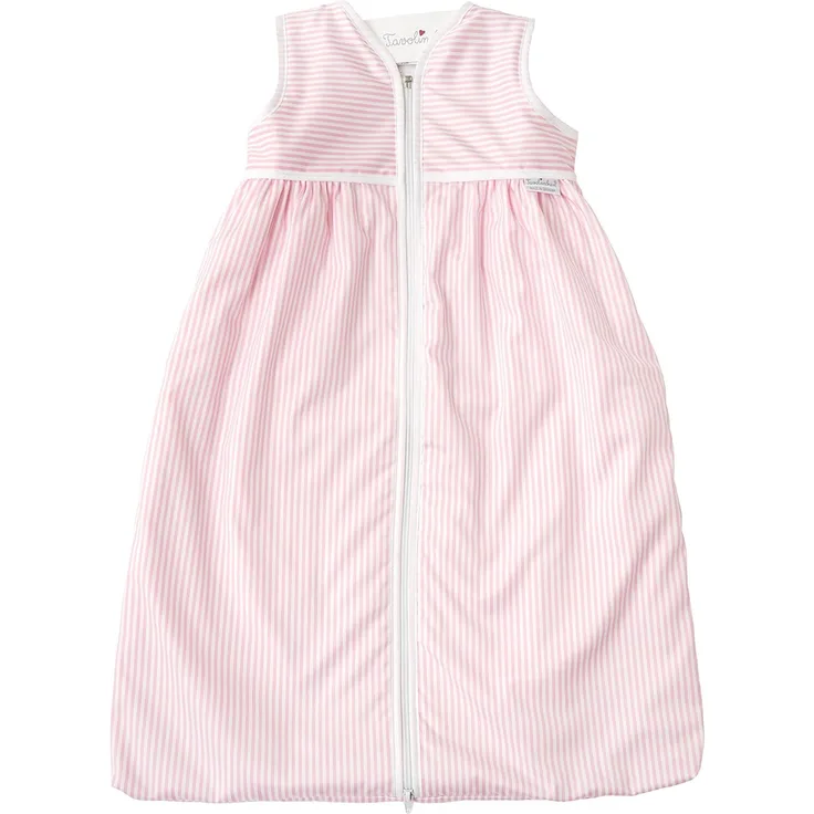 Tavolinchen Babyschlafsack Frottierschlafsack "Streifen klassisch" Kinderschlafsack - rose - 110cm