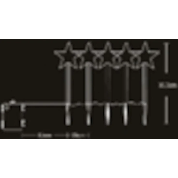 LED-Leuchtstäbe Stern 5er-Set warmweiß, IP44, Batterie mit Timer – Bild 4