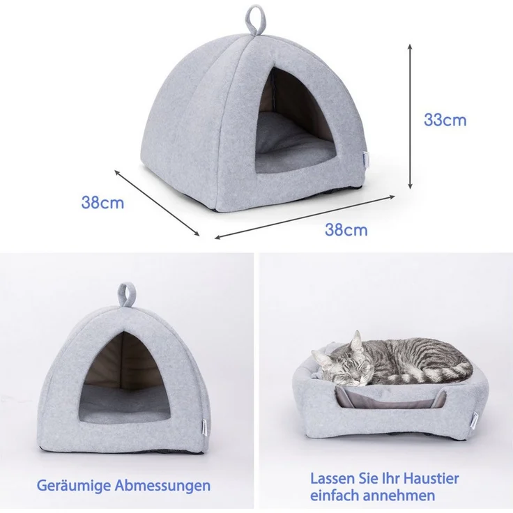 nobleza Tierbett Faltbares Katzenhaus Zwei in Eins Hund Katzenbett – Bild 2
