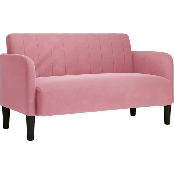 vidaXL Zweisitzer-Sofa Rosa 109 cm Samt 4100590 – Bild 2