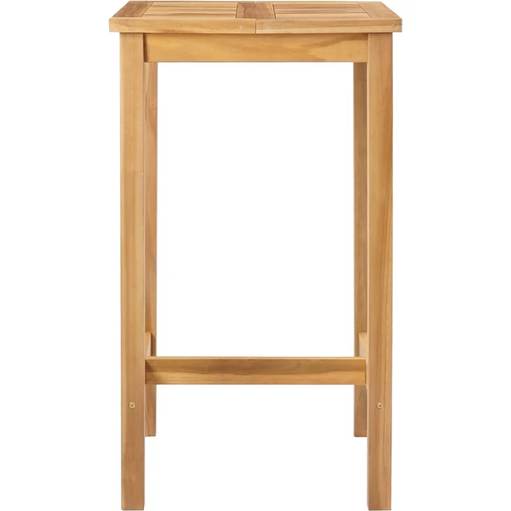 vidaXL Bartisch Natur 60 x 60 x 105 cm Massiv-Teak 42030006 – Bild 4