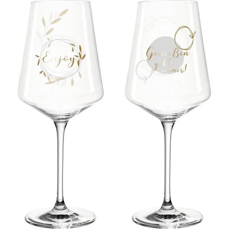 Leonardo Weingläser 2er Set Presente Genießen, Kristallglas, mehrfarbig, 560 ml, 029175