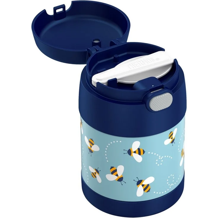 THERMOS Thermobehälter FUNTAINER FOOD JAR, Thermobehälter für Essen, spülmaschinenfest, Edelstahl, Kunststoff, Silikon, (1-tlg), 0,3l, 5h heiß & 7h kalt, dicht & auslaufsicher, mit klappbarem Löffel – Bild 2