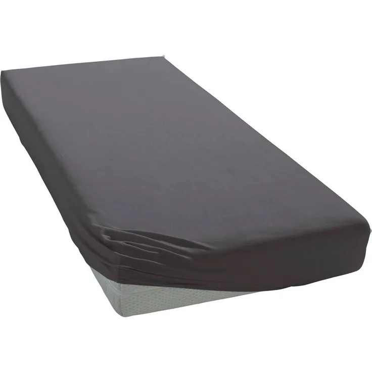 ESTELLA Spannbetttuch Feinjersey | Schiefer | 200x200 cm | passend für Matratzen 180-200 cm (Breite) x 200 cm (Länge) | trocknerfest und bügelfrei | 100% Baumwolle