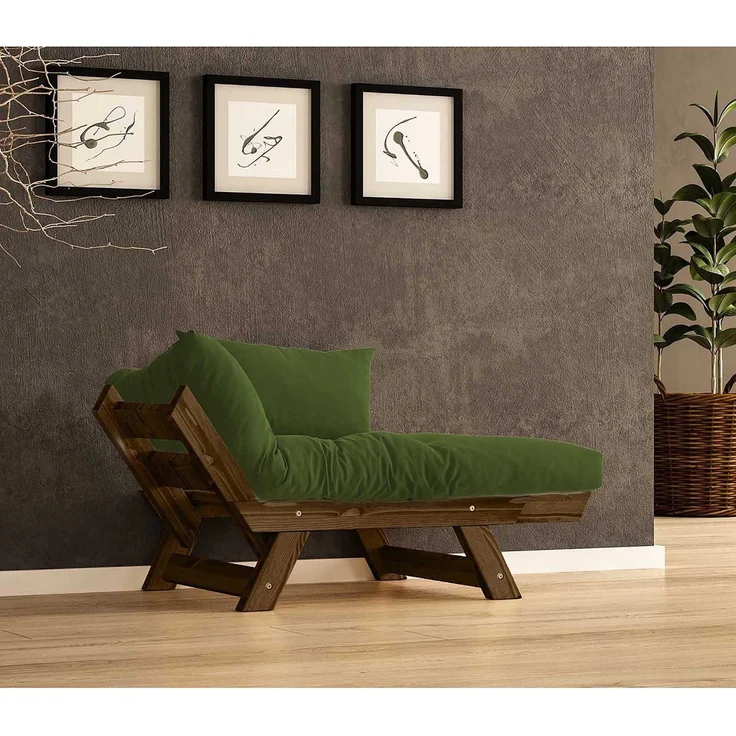 Skye Decor 'CPT8140-140' Garten-Sessel, Walnuss / Grün, 108-140 x 75 cm – Bild 2