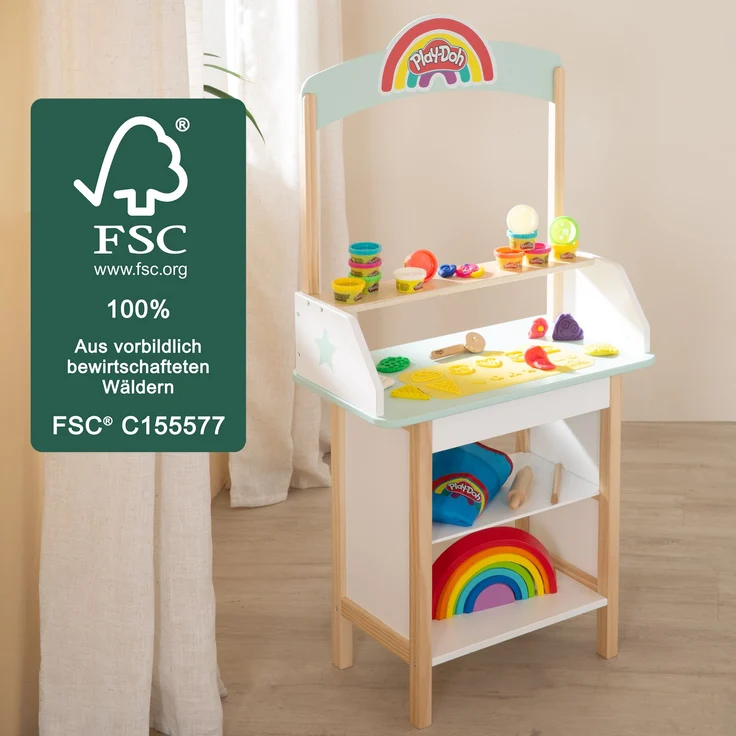 roba Eisstand 'roba x Play-Doh' - inkl. Zubehör - aus FSC®-zertifiziertem Holz - Bunt – Bild 7