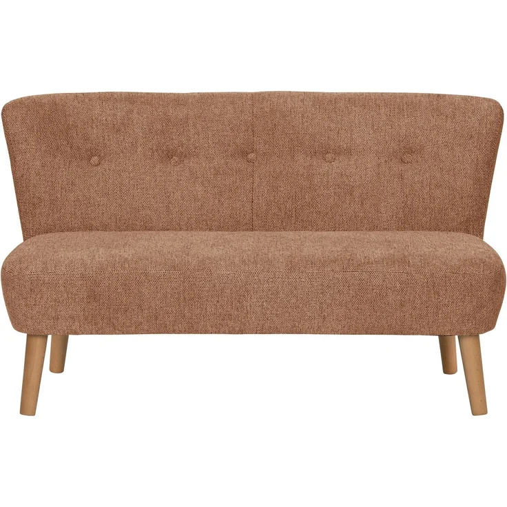 Kindersofa 2-Sitzer Katya Flachgewebe hellbraun – Bild 2
