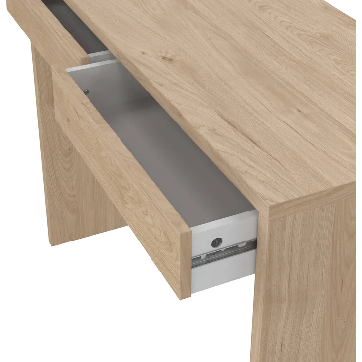Dmora Schreibtisch Acero, Mehrzweckschreibtisch, Bürotisch für PC, Eckschreibtisch, 100x40 h77 cm, Eiche – Bild 8