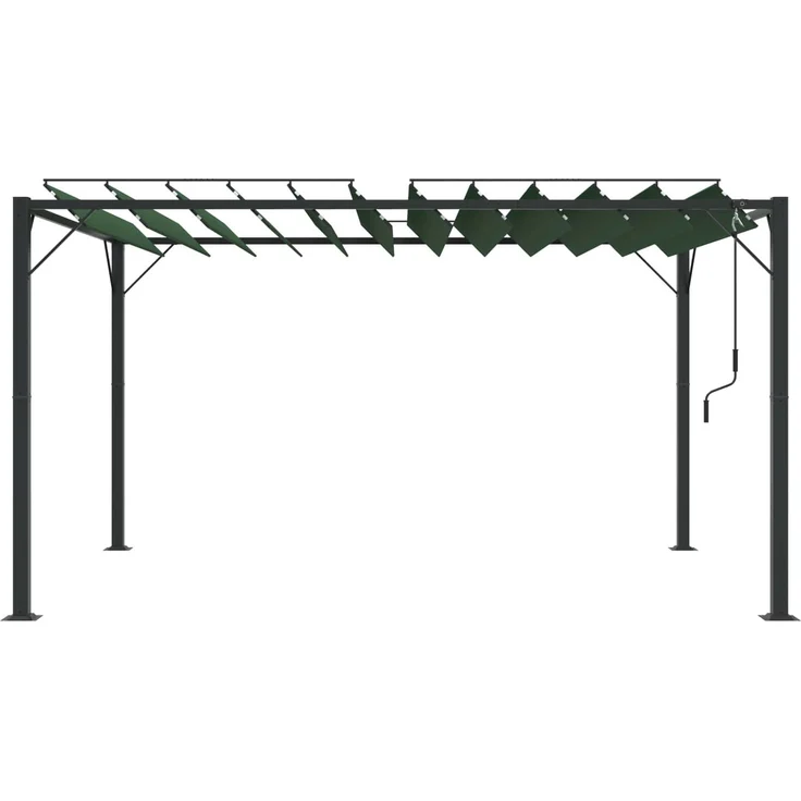vidaXL Gazebo mit Lamellen-Dach Grün 3 x 4 x 2,14 m 42030525 – Bild 4