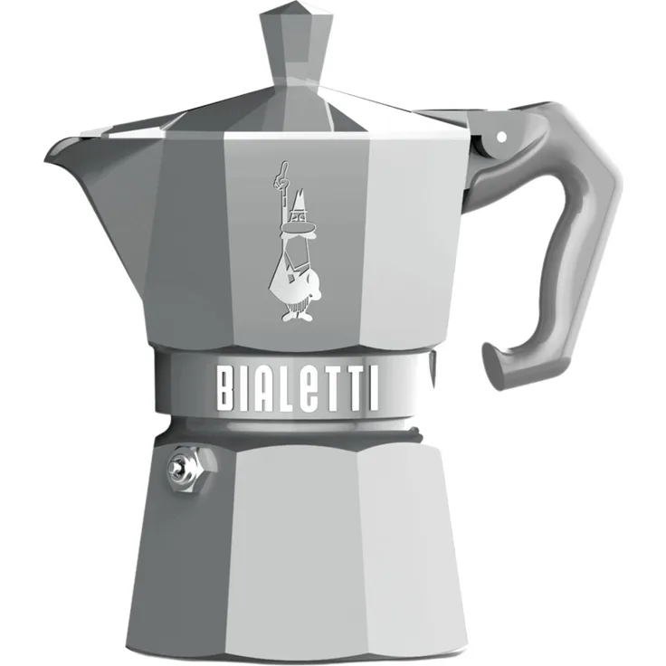 Bialetti Espressokocher Moka Exclusive 3 Tassen silber