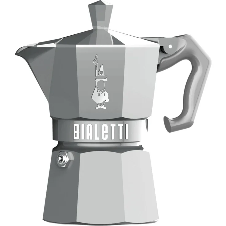 Bialetti Espressokocher Moka Exclusive 3 Tassen silber