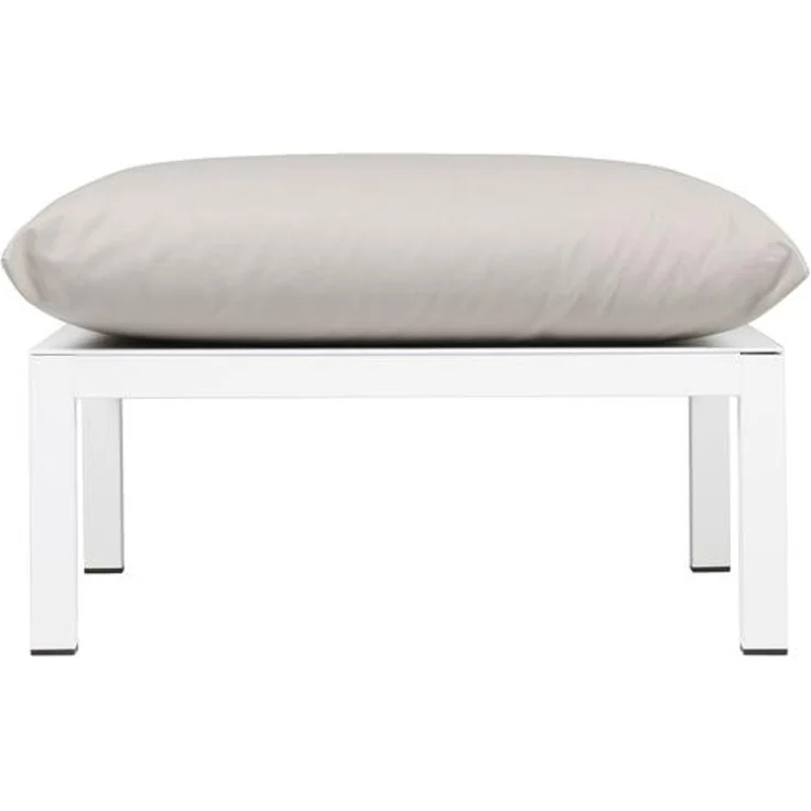 Anbauelement Fiam DOMINO, 70 x 70 x 42 Gestell: Aluminium Weiß, Sitzkissen Taupe – Bild 2