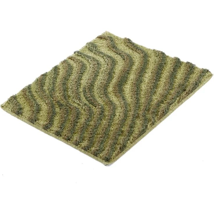 Kleine Wolke Badematte Terrace, Höhe 23 mm, rutschhemmend beschichtet, fußbodenheizungsgeeignet, Polyacryl, rechteckig, Badteppich, modernes Wellen Design, Hoch-Tief Effekt