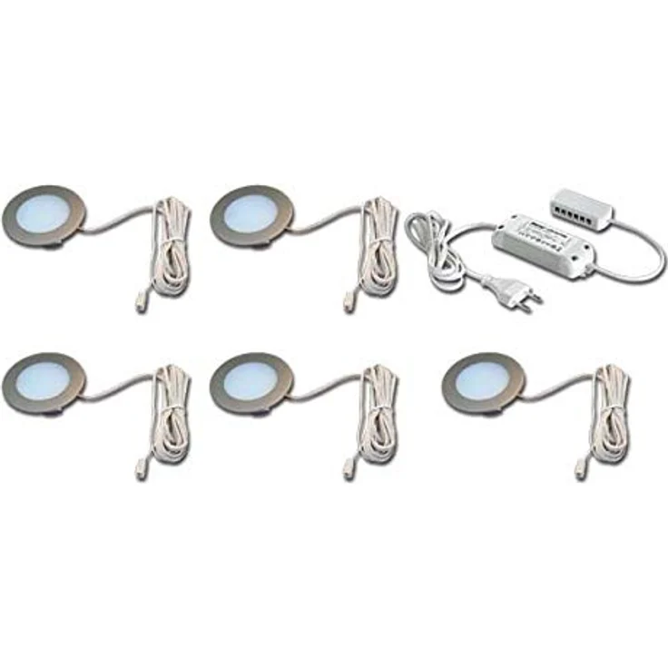 Hera 5er-Set LED-Einbauleuchte 61056958002, 3W Downlight/Strahler/Flutlicht, geeignet für Deckenmontage, Weiß – Bild 1
