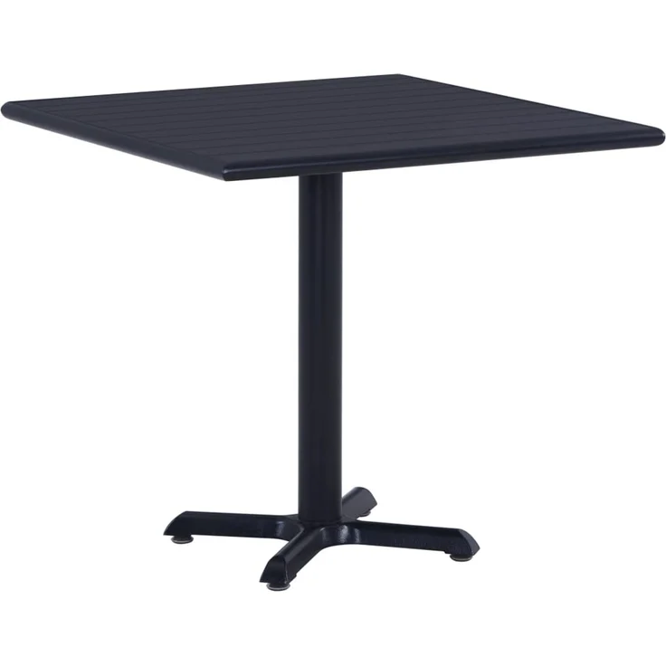 Gartentisch, Balkontisch, Beistelltisch Schwarz 80 x 80 x 75 cm – Bild 1