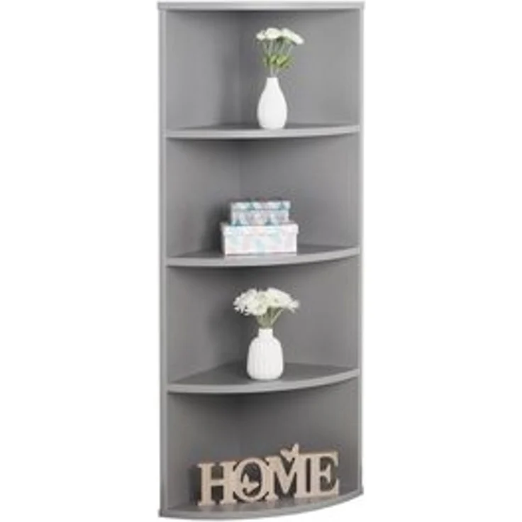 RICOO Eckregal Hängend 110 x 33 x 33 Grau, Spanplatte aus Holz, Hängereral WM058-PL, Regal Wand, Bücherregal Eck Wandregal Ecke Küchenregal Wandboard Eckwandregal Schweberegal – Bild 6