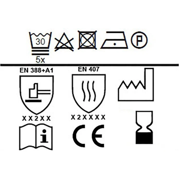Delindo Lifestyle Topfhandschuhe Ofenhandschuhe, Topflappen, (4er Sparset, 4-tlg, bestehend aus 2x Ofenhandschuh + 2x Topflappen), Hitzebeständig bis 250 °C für maximal 15 Sekunden – Bild 4