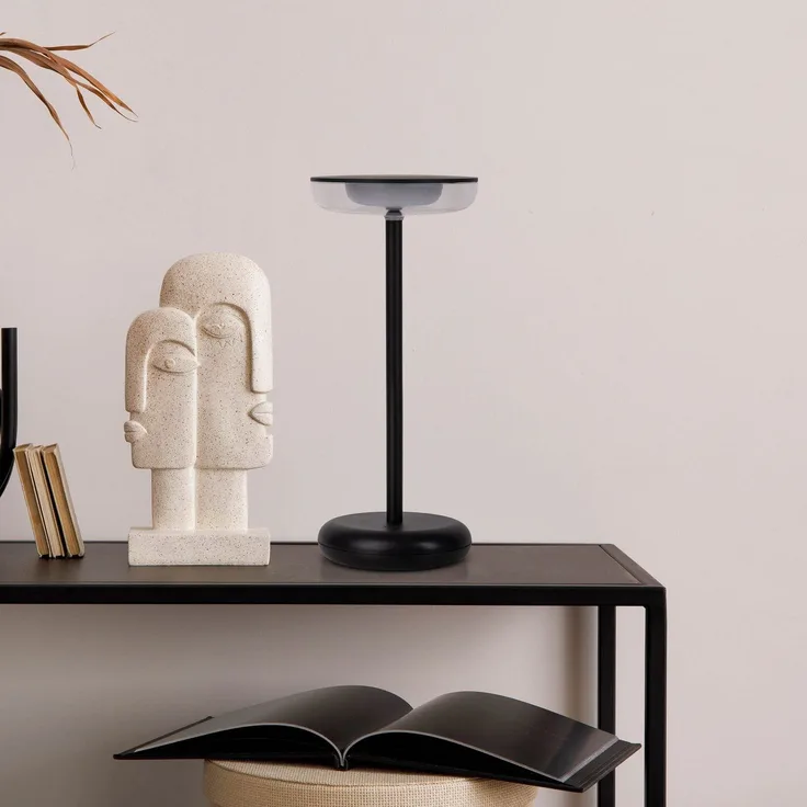 näve LED Tischleuchte Pasi, Dimmfunktion, Ein-/Ausschalter, Memoryfunktion, USB-Ladefunktion, LED wechselbar, Warmweiß, dimmbar per Berührungssensor, Memoryfunktion, Akku, USB-C-Ladekabel