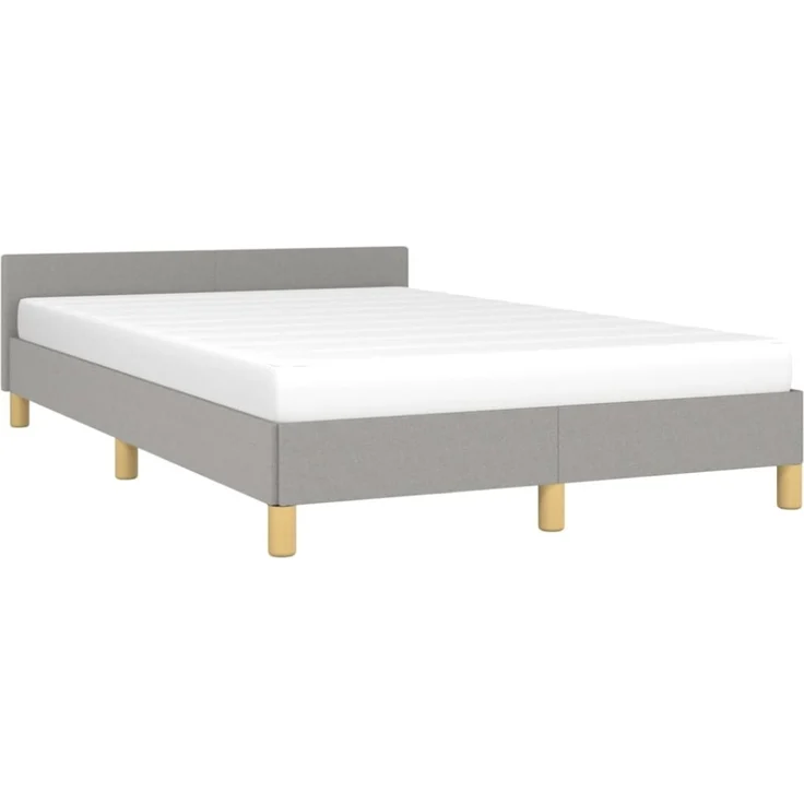 vidaXL Bettgestell ohne Matratze Hellgrau 120x190 cm Stoff 379534 – Bild 3