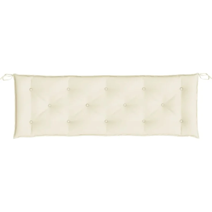 vidaXL Gartenbank-Auflagen 2 Stk. Cremeweiß 150x50x7 cm Oxford-Gewebe 361699 – Bild 6
