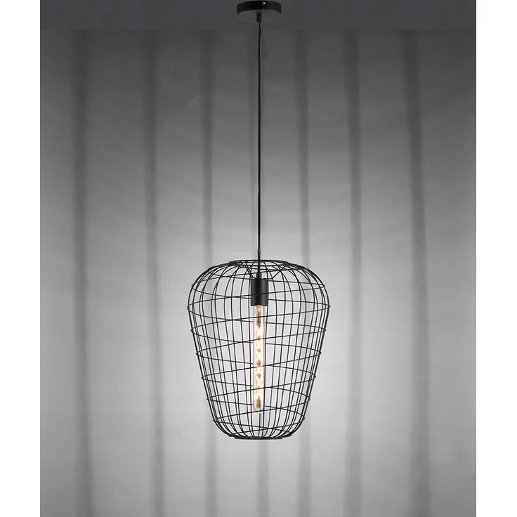 Hängeleuchte, Käfig-Optik, schwarz, 35 cm – Bild 6