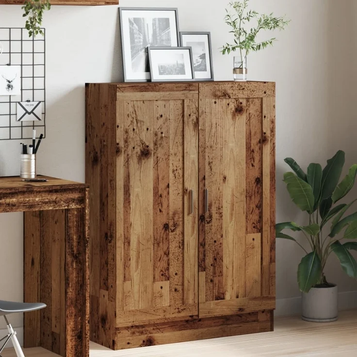 vidaXL Bücherschrank Altholz-Optik 82,5x30,5x115 cm Holzwerkstoff 856148 – Bild 2