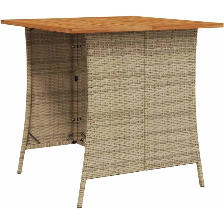 vidaXL 6-tlg. Garten-Sofagarnitur mit Kissen L-Form Beige Poly Rattan 3213542 – Bild 4