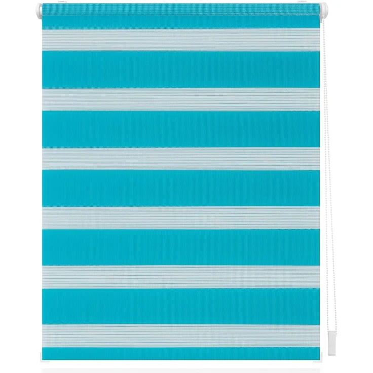 Lichtblick Sonnenschutzsysteme GmbH Doppelrollo Kopenhagen 50 cm x 150 cm (BxL) Blau modernes Duo Rollo; Klemm- und schraubbar; Lichtdurchlässig und blickdicht – Bild 1