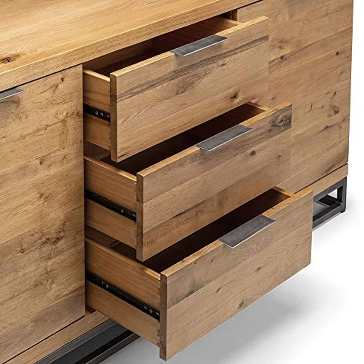 Julian Bowen Brooklyn Sideboard, Eiche/Gunmetal – Bild 8