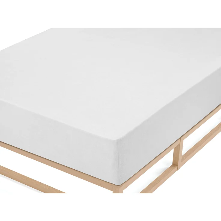 biberna Frottee-Stretch-Spannbetttuch 0012344, weiß, 1x 140x200 cm - 160x200 cm – Bild 1