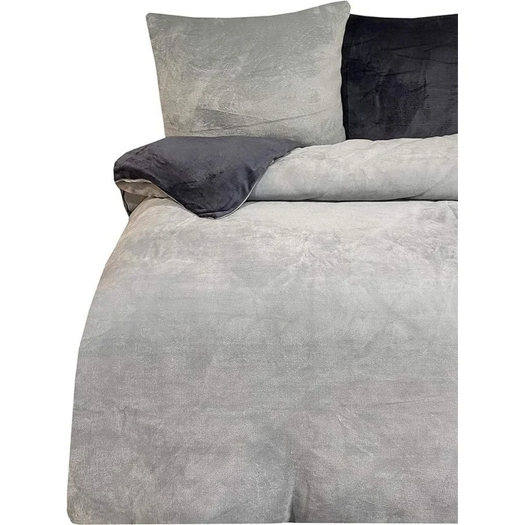 One Home Bettwäsche Winter Cashmere Touch, Fleece, 2 teilig, flauschig warmes Teddy Plüsch, Komfortgröße – Bild 2