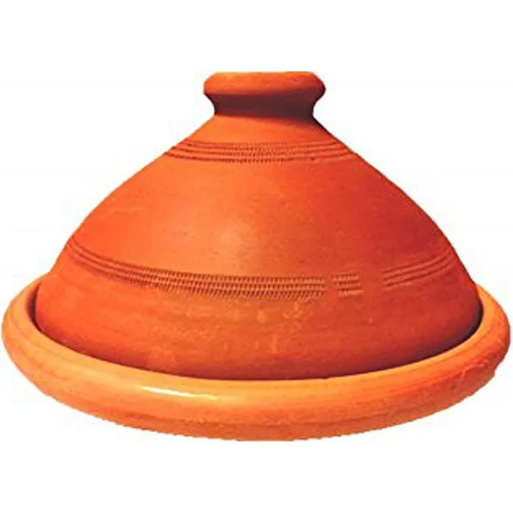 Marrakesch Orient & Mediterran Interior Dampfgartopf Moroccan Tajine Tuareg - 25cm, Lehm (1-tlg), Handarbeit
