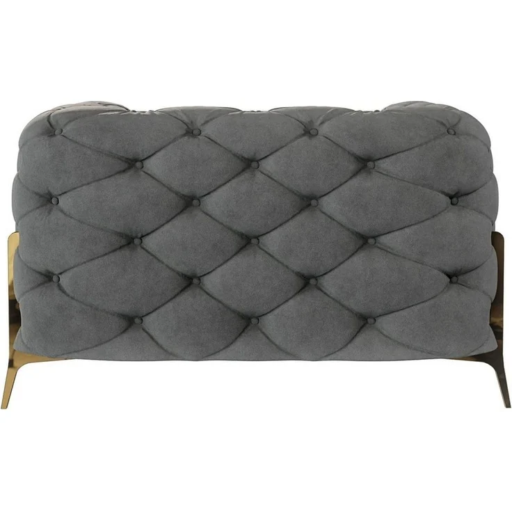 S-Style Möbel Chesterfield-Sessel Ashley mit Goldene Metall Füßen, mit Wellenfederung – Bild 3